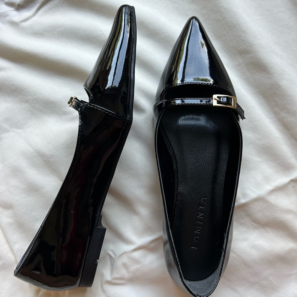 Black Mary Jane Flats